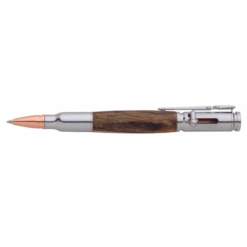 Bolt Action 30 Caliber Pen Kit - Finish:Chrome